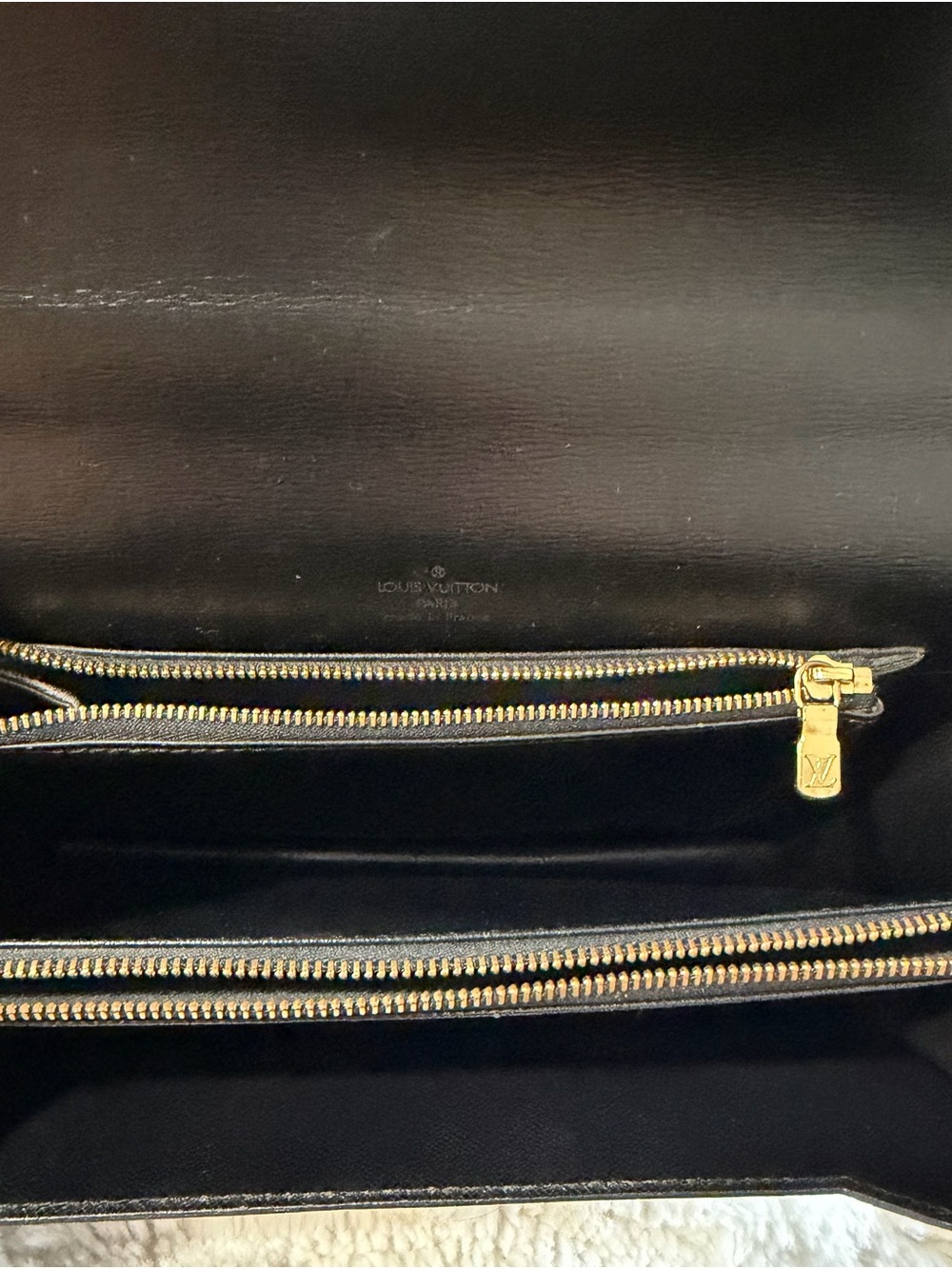 Louis Vuitton Black Epi Leather Top-Handle Clutch with Gold Hardware - Picture 5 of 14